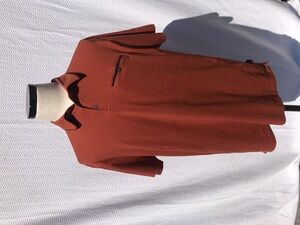 Kenneth Cole Size Large Mens Rust Polo Shirt Short Sleeve
